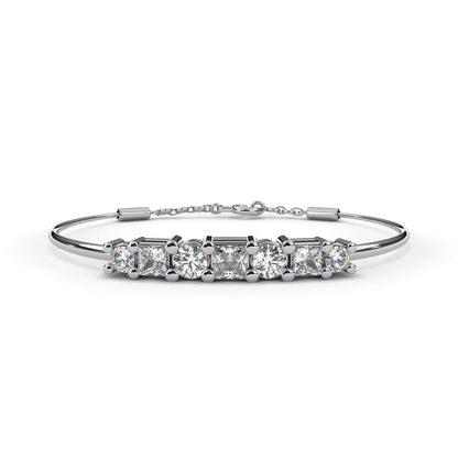 Alterno Princess & Round Lab Grown Diamond Bracelet