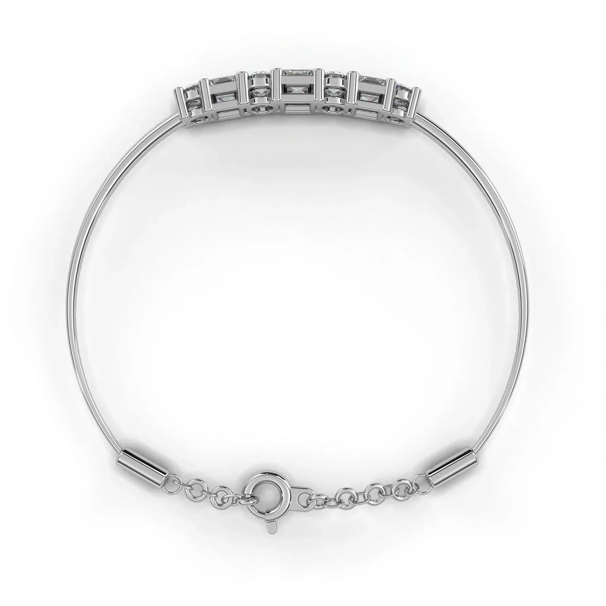 Alterno Princess & Round Lab Grown Diamond Bracelet - Ophiratbf
