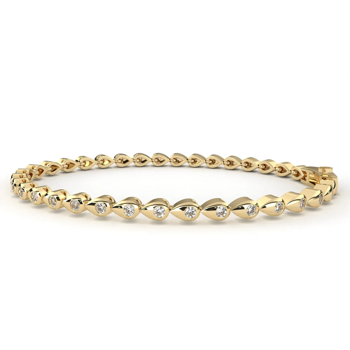 Fleur Twist Lab Grown Diamond Bangle - Ophiratbf