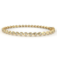 Fleur Twist Lab Grown Diamond Bangle - Ophiratbf