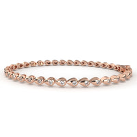 Fleur Twist Lab Grown Diamond Bangle - Ophiratbf