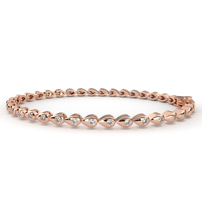 Fleur Twist Lab Grown Diamond Bangle