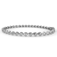 Fleur Twist Lab Grown Diamond Bangle - Ophiratbf