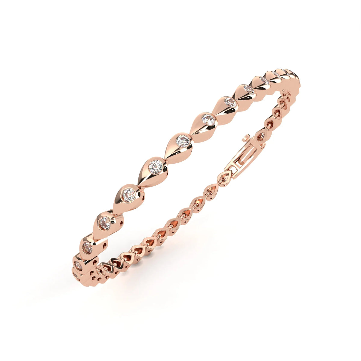Fleur Twist Lab Grown Diamond Bangle - Ophiratbf