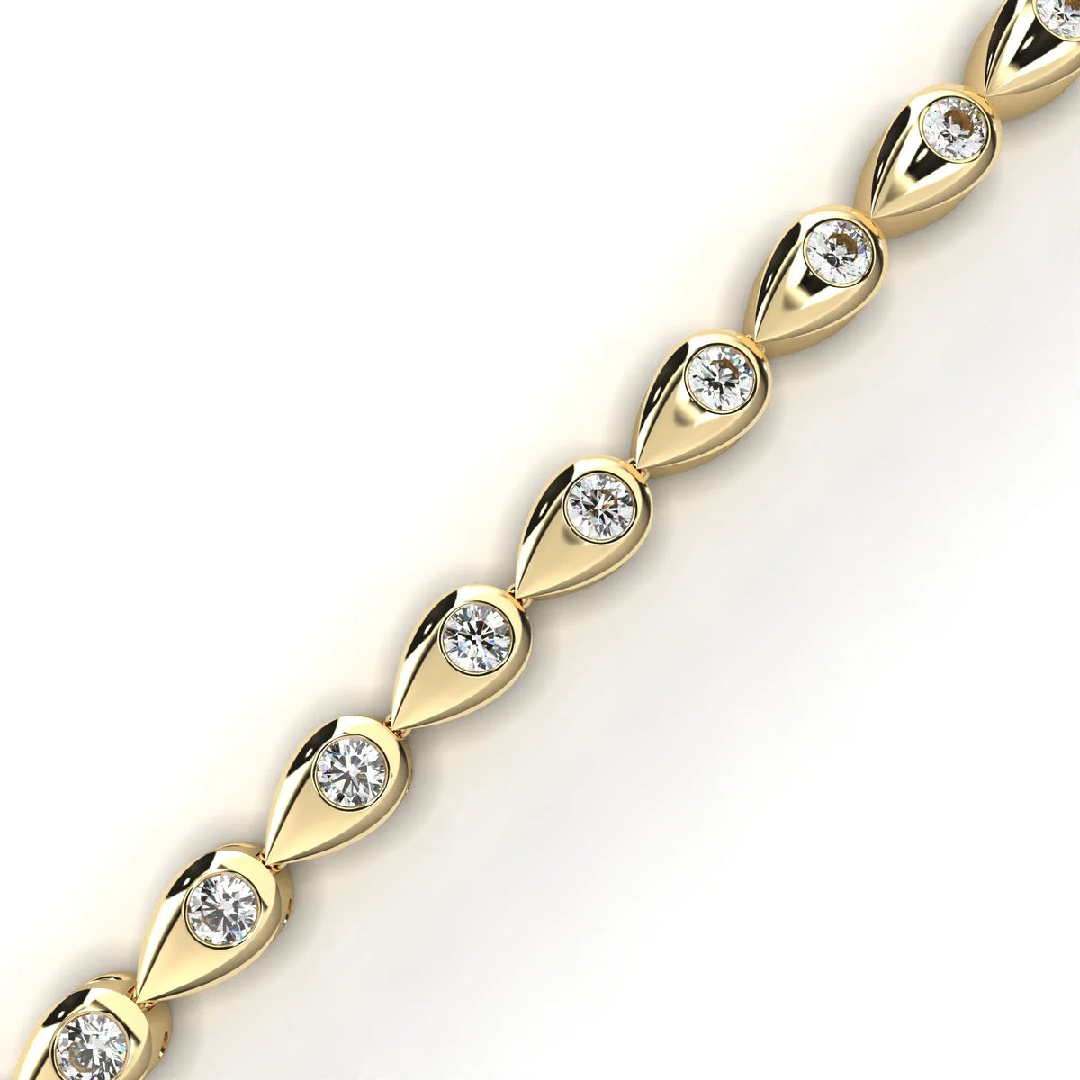 Fleur Twist Lab Grown Diamond Bangle - Ophiratbf