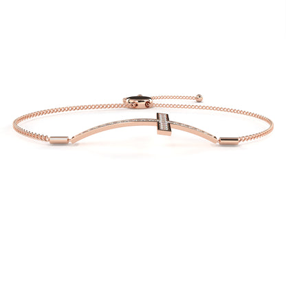 Graceful Cross Lab Grown Diamond Bracelet