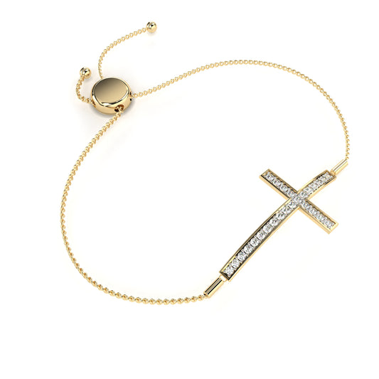 Graceful Cross Lab Grown Diamond Bracelet