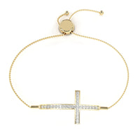 Graceful Cross Lab Grown Diamond Bracelet - Ophiratbf