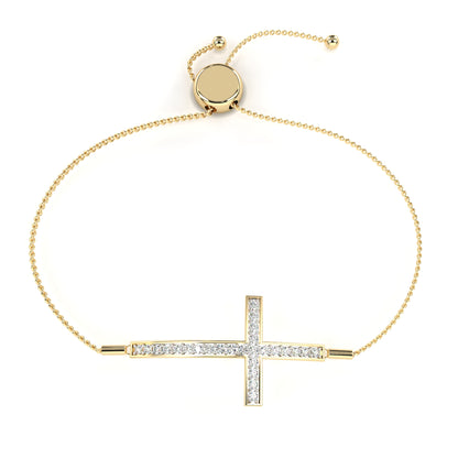 Graceful Cross Lab Grown Diamond Bracelet