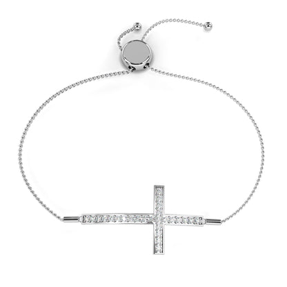 Graceful Cross Lab Grown Diamond Bracelet