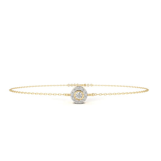 Lumière Halo Lab Grown Diamond Chain Bracelet
