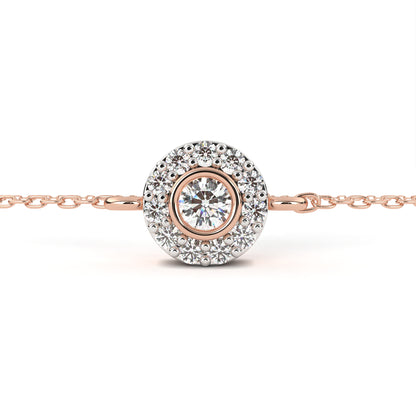 Lumière Halo Lab Grown Diamond Chain Bracelet