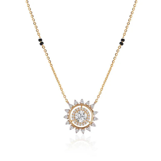 Modern Sun Solitaire Mangalsutra