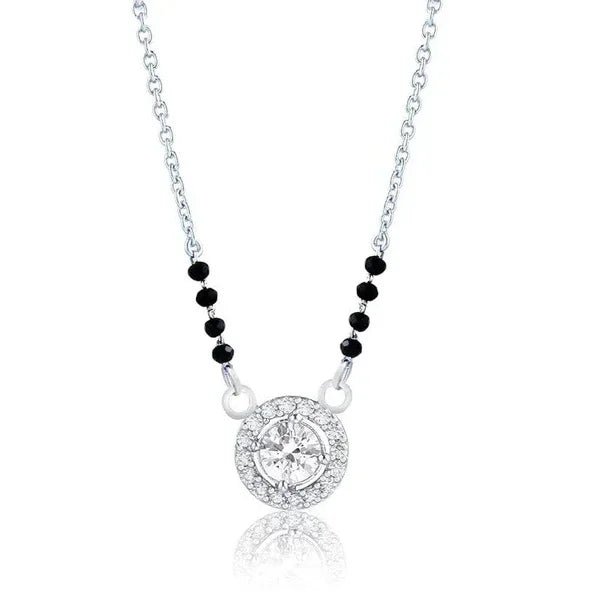 Elegant 1 Carat Solitaire Mangalsutra - Ophiratbf