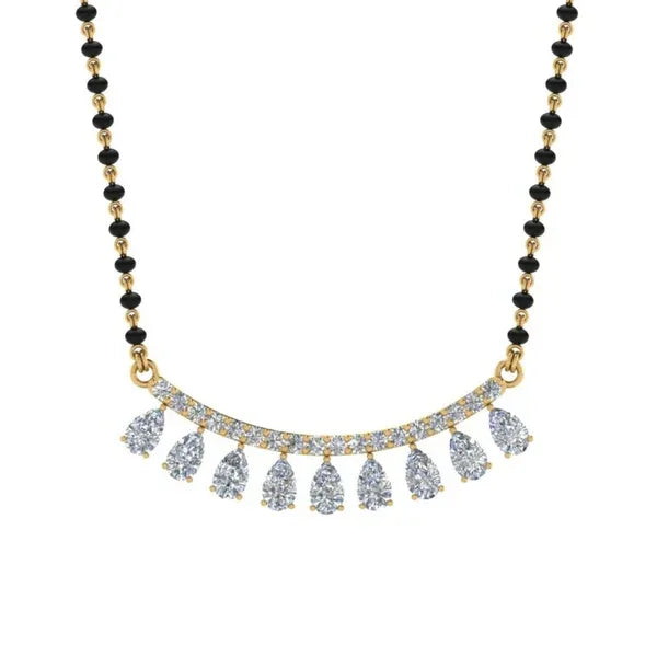 9-stone Modern Diamond Mangalsutra - Ophiratbf