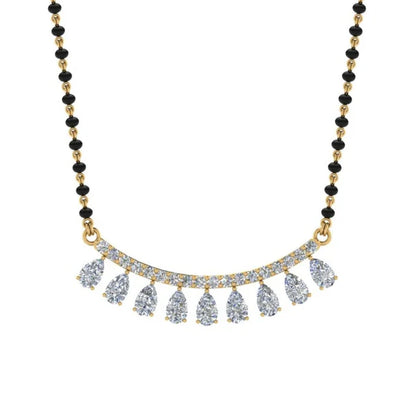 9-stone Modern Diamond Mangalsutra