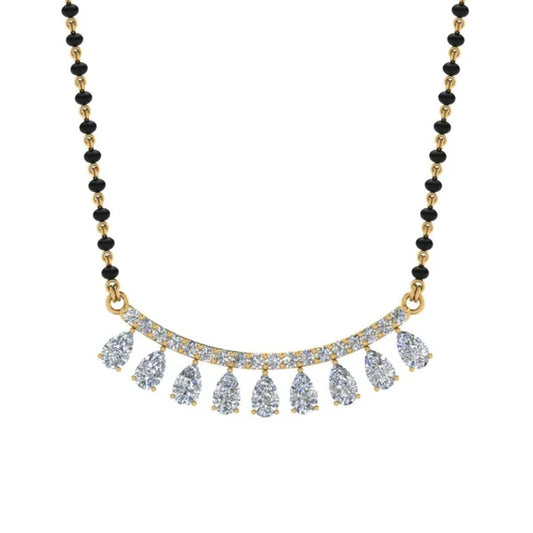 9-stone Modern Diamond Mangalsutra