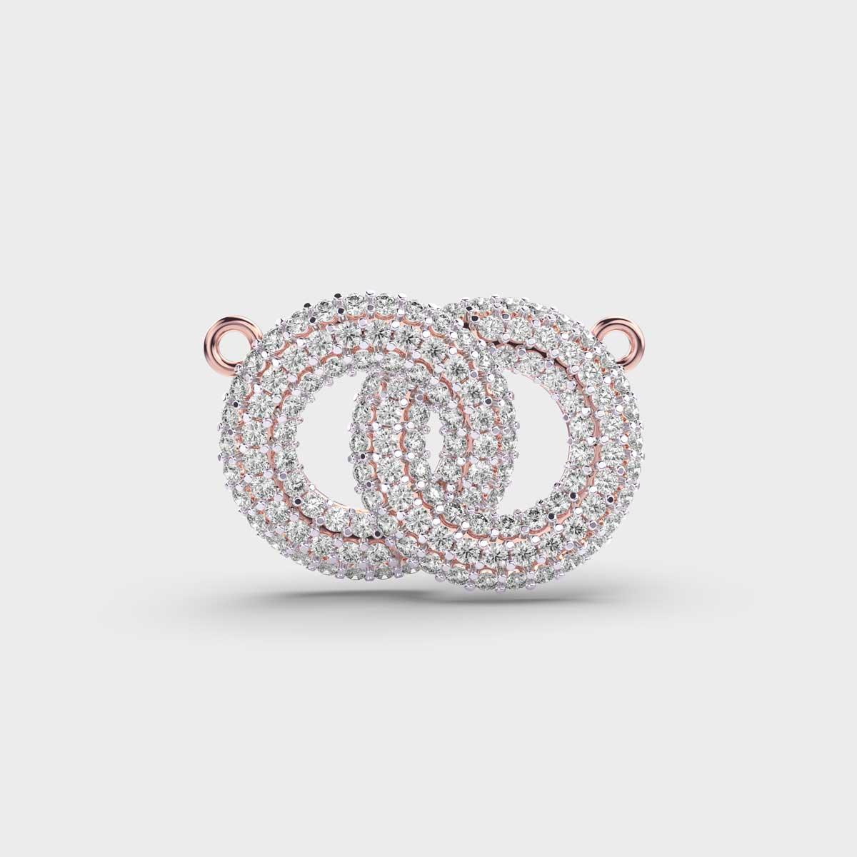 Intertwined Diamond Circles Pendant - Ophiratbf