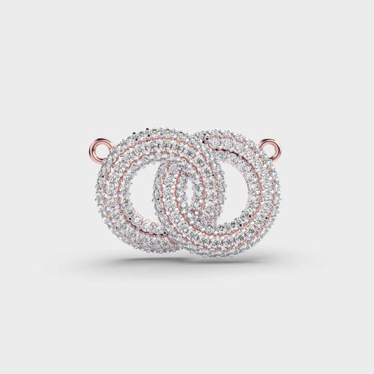 Intertwined Diamond Circles Pendant