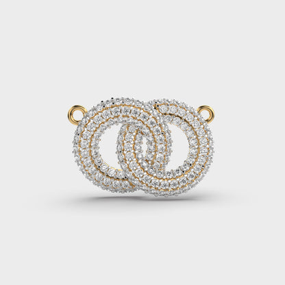 Intertwined Diamond Circles Pendant