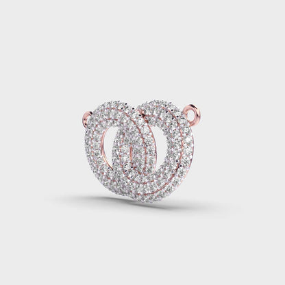 Intertwined Diamond Circles Pendant