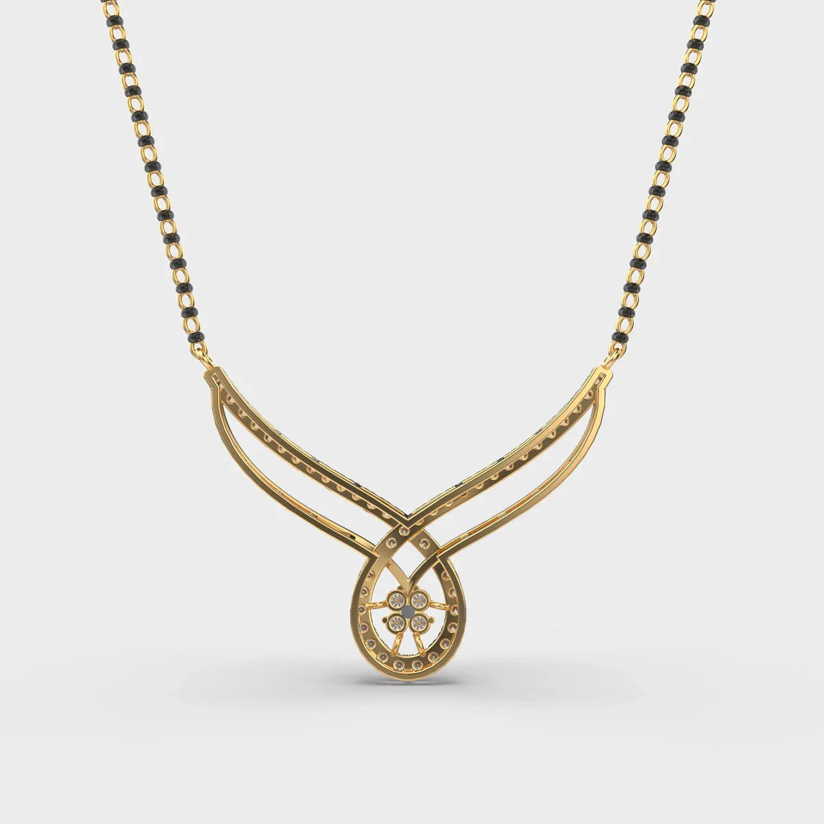 Flora and Drop Mangalsutra (With Chain) - Ophiratbf