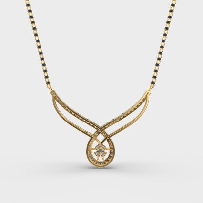 Flora and Drop Mangalsutra (With Chain)