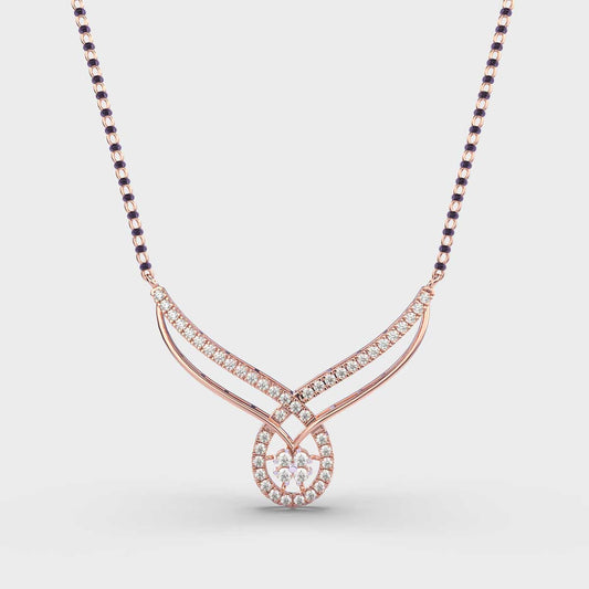 Flora and Drop Mangalsutra (With Chain)