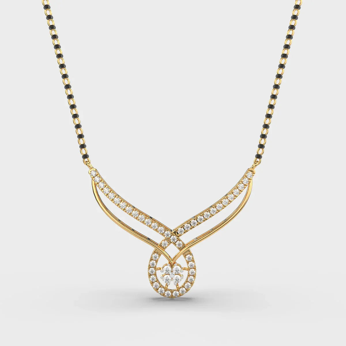 Flora and Drop Mangalsutra (With Chain) - Ophiratbf