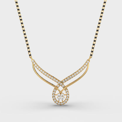 Flora and Drop Mangalsutra (With Chain)