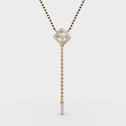 Cute Cube Diamond Pendant (With Chain)