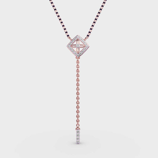 Cute Cube Diamond Pendant (With Chain)