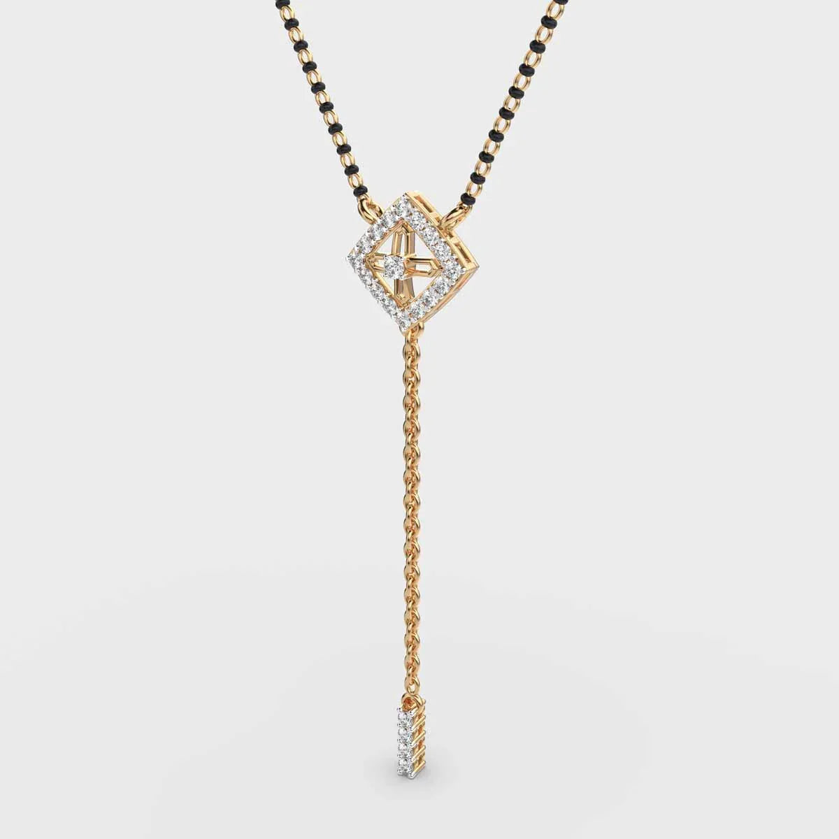 Cute Cube Diamond Pendant (With Chain) - Ophiratbf