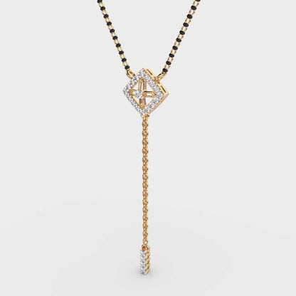 Cute Cube Diamond Pendant (With Chain)