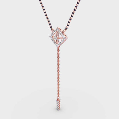 Cute Cube Diamond Pendant (With Chain)