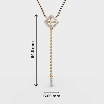 Cute Cube Diamond Pendant (With Chain)