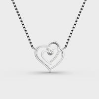 Connected Hearts Diamond Mangalsutra (With Chain) - Ophiratbf