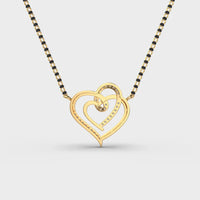 Connected Hearts Diamond Mangalsutra (With Chain) - Ophiratbf