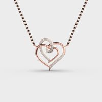 Connected Hearts Diamond Mangalsutra (With Chain) - Ophiratbf