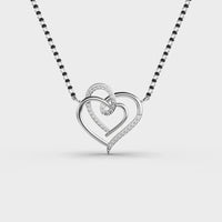 Connected Hearts Diamond Mangalsutra (With Chain) - Ophiratbf