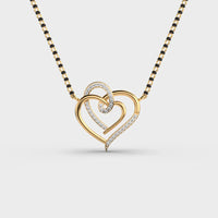 Connected Hearts Diamond Mangalsutra (With Chain) - Ophiratbf
