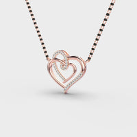 Connected Hearts Diamond Mangalsutra (With Chain) - Ophiratbf