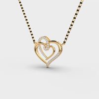 Connected Hearts Diamond Mangalsutra (With Chain) - Ophiratbf