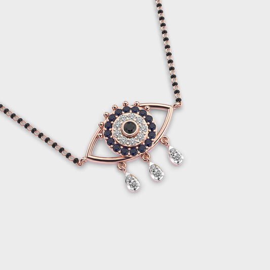Starry Evil Eye Diamond Mangalsutra (With Chain)
