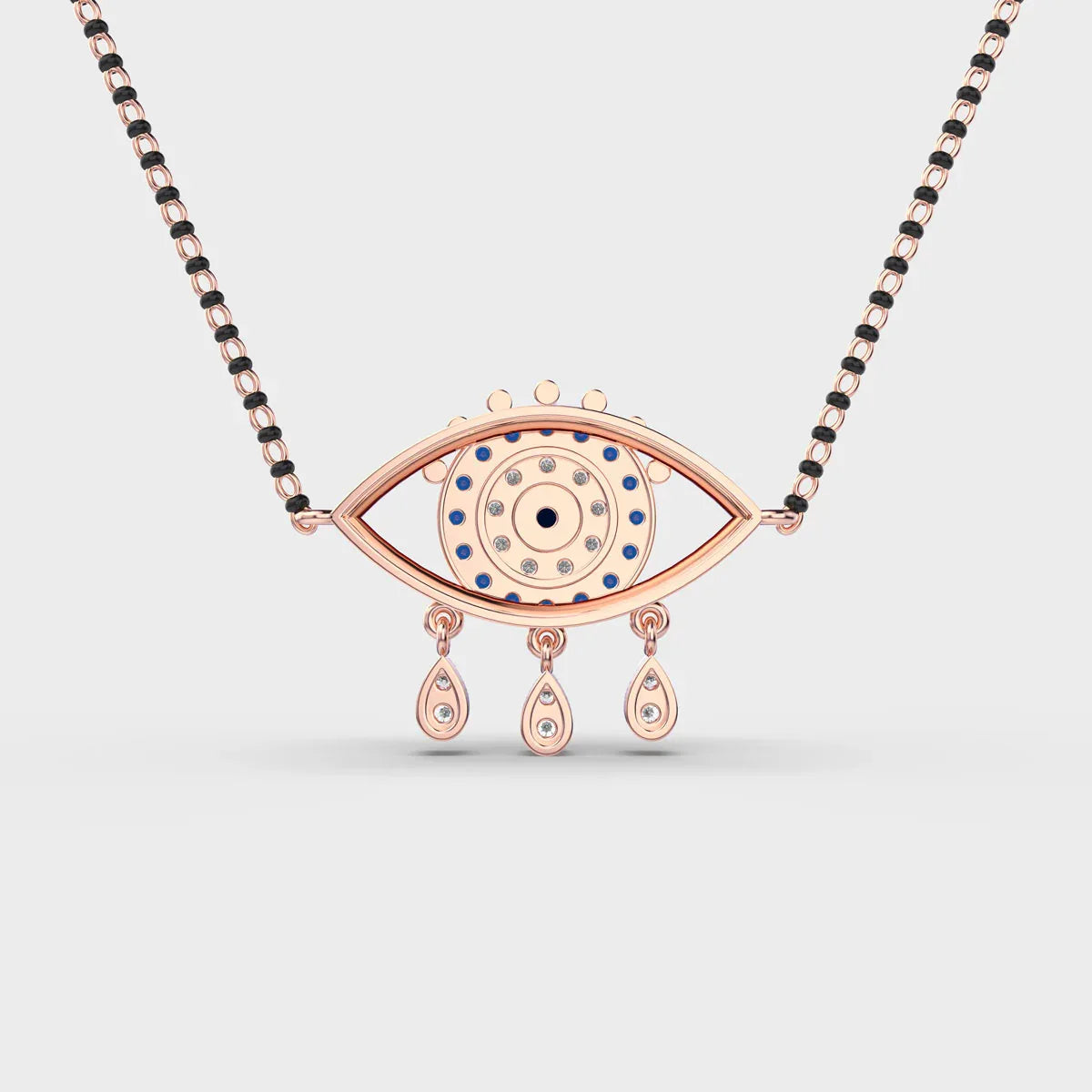 Starry Evil Eye Diamond Mangalsutra (With Chain) - Ophiratbf