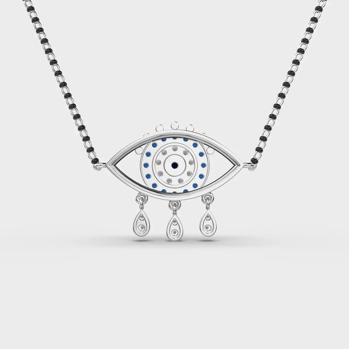 Starry Evil Eye Diamond Mangalsutra (With Chain) - Ophiratbf