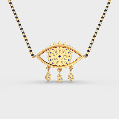 Starry Evil Eye Diamond Mangalsutra (With Chain)