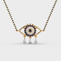 Starry Evil Eye Diamond Mangalsutra (With Chain) - Ophiratbf