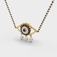 Starry Evil Eye Diamond Mangalsutra (With Chain) - Ophiratbf