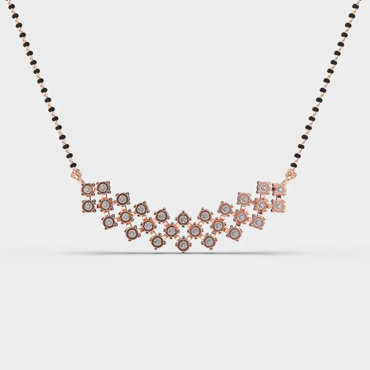 Crystal Halo Diamond Pendant (With Chain) - Ophiratbf